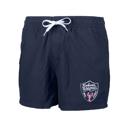 Dunkelblaue Badehose Wappen