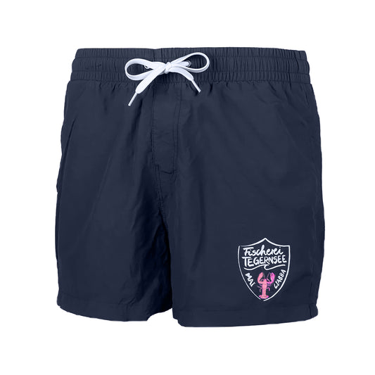 Dunkelblaue Badehose Wappen