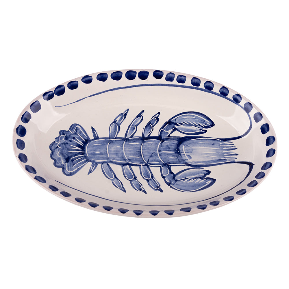 Handbemalte Keramik-Schale mit Lobster Motiv aus Italien