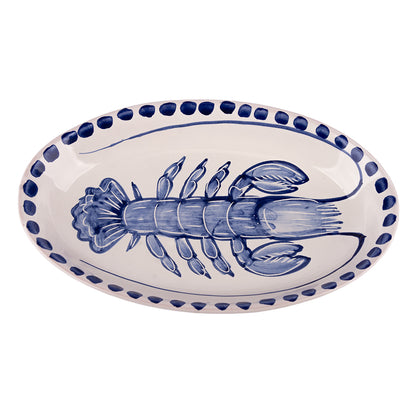 Handbemalte Keramik-Schale mit Lobster Motiv aus Italien