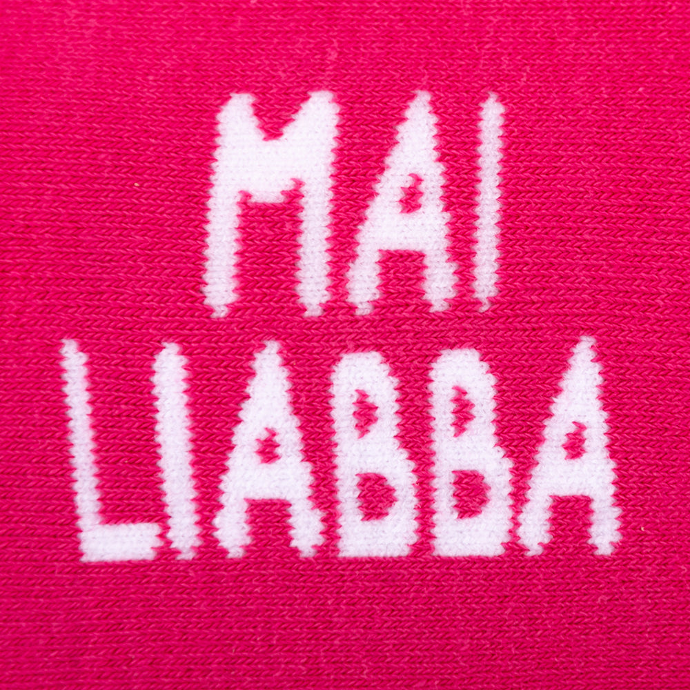 Pinke Sport-Socken mit Fischerei Tegernsee Wappen