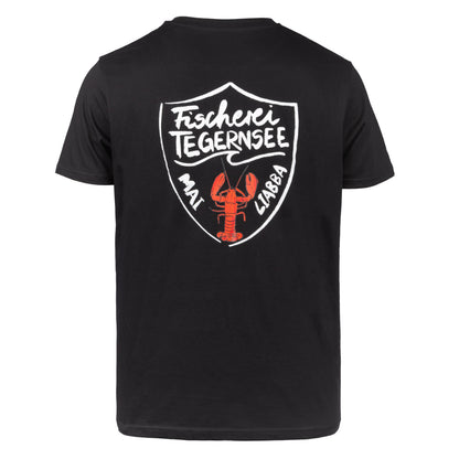 Lobster T-Shirt schwarz Wappen