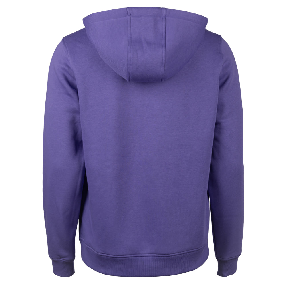 Hoodie in lila mit dem "Fischerei Tegernsee" Wappen inkl. "Mai Liabba" und dem Lobster