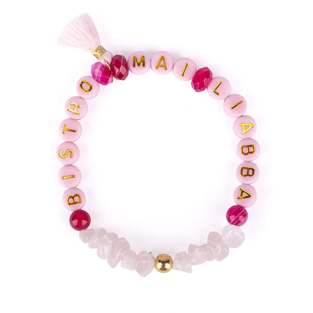Perlenarmband rosa-weiß - "Mai Liabba" Fischerei Tegernsee