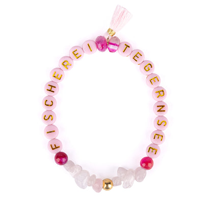 Perlenarmband rosa-weiß - "Mai Liabba" Fischerei Tegernsee
