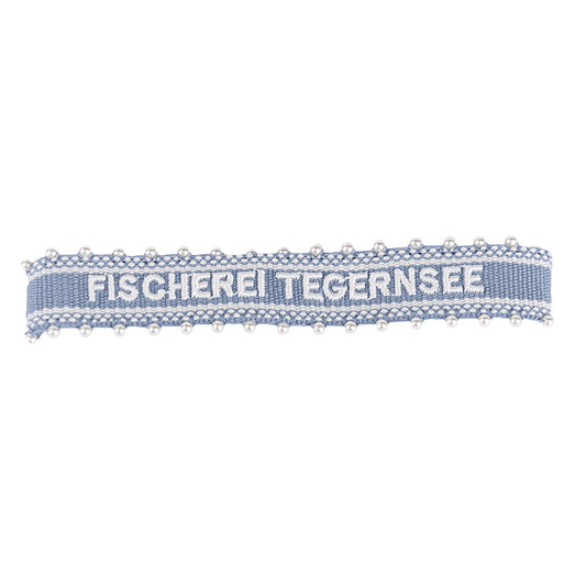 Webarmband mit Perlen "FIscherei Tegernsee"