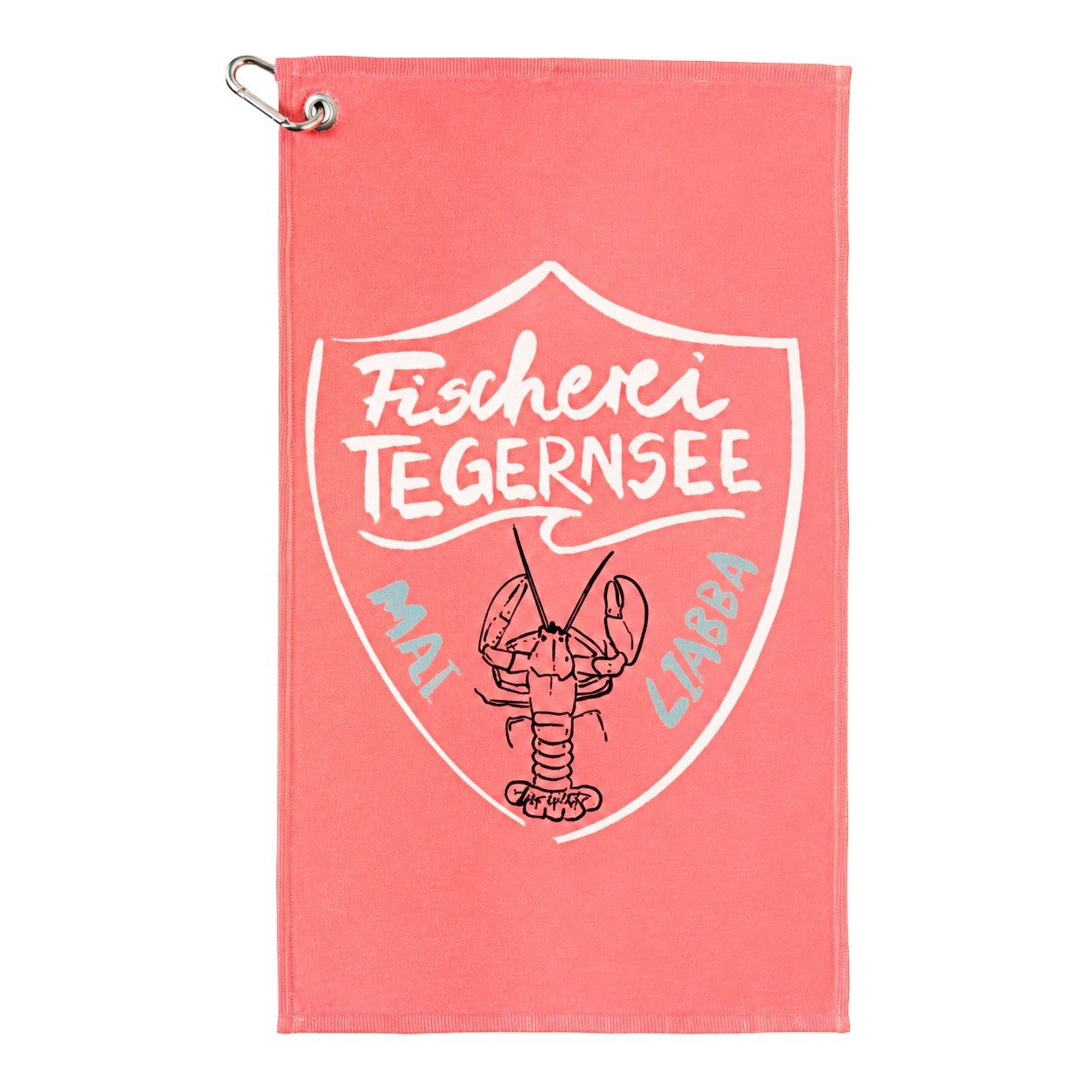Fischerei Tegernsee Golfhandtuch pink