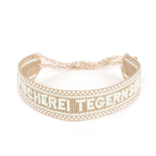Webarmband Beige "FIscherei Tegernsee"